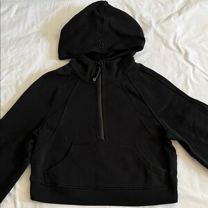 Peloton Scuba Black oversized Half-Zip Hoodie